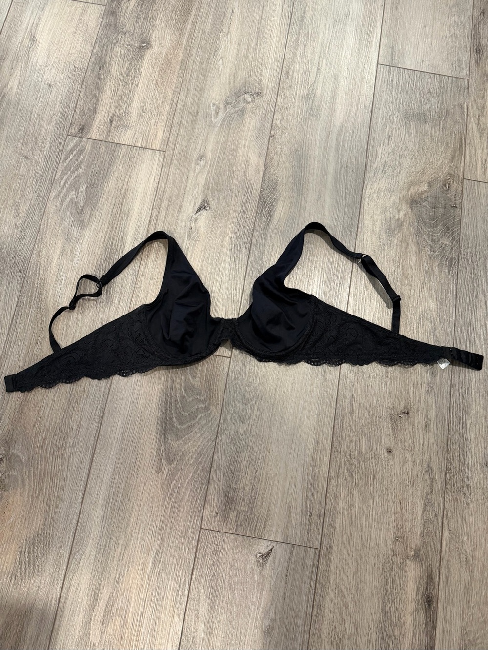 Jockey Black Lace-Trim Underwire Bra